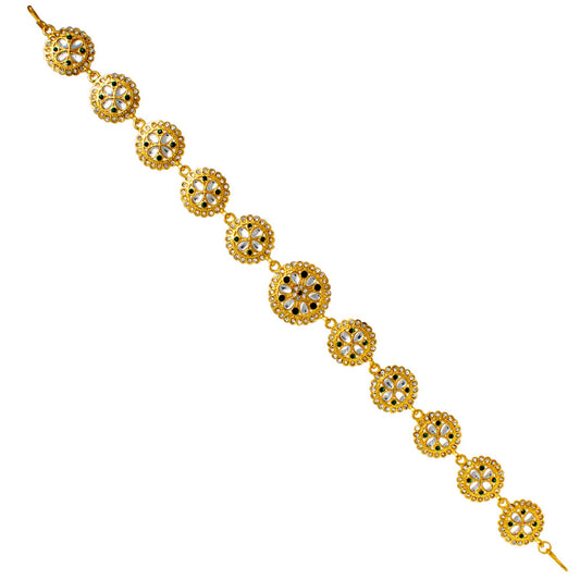 Ethnic Rajputi Rajasthani Mathapatti Kundan Pearl For Women