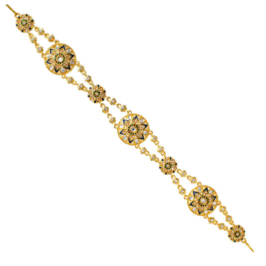 Ethnic Shishful Rajasthani Mathapatti Kundan Pearl For Women