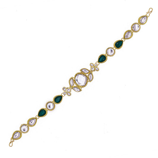 Rajputi Borla Mangtikka studded with Pearl Stone for women