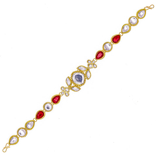 Rajputi Borla Mangtikka studded with Pearl Stone for women