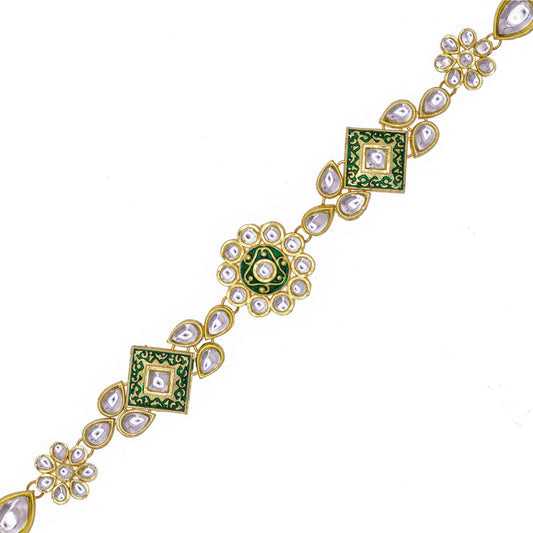 Rajputi Borla Mangtikka studded with Pearl Stone for women