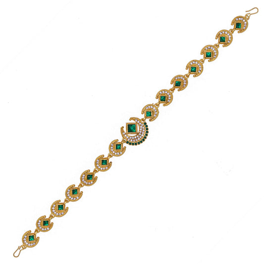 Rajputi Borla Mangtikka studded with Pearl Stone for women