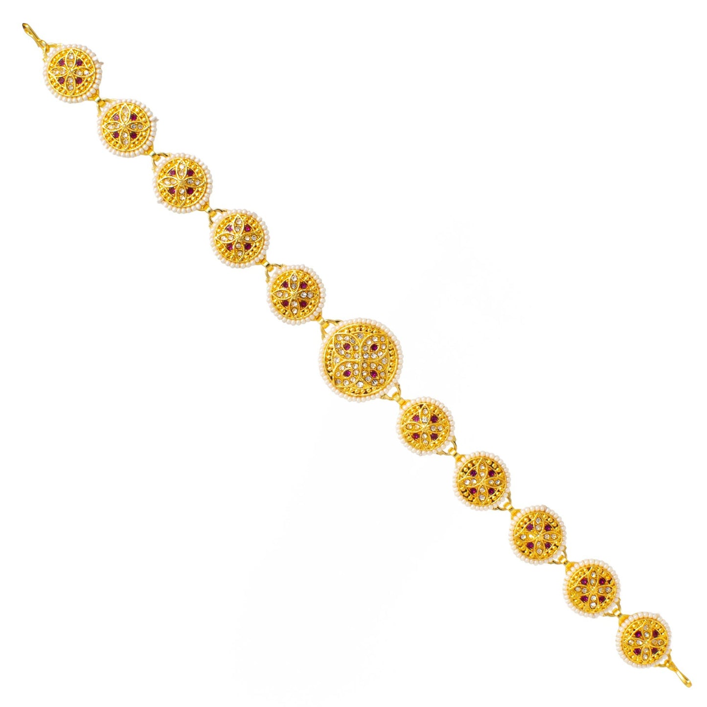 Ethnic Shishful Rajasthani Mathapatti Kundan Pearl For Women