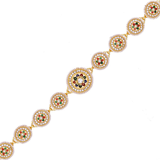 Rajputi Borla Mangtikka studded with Pearl Stone for women