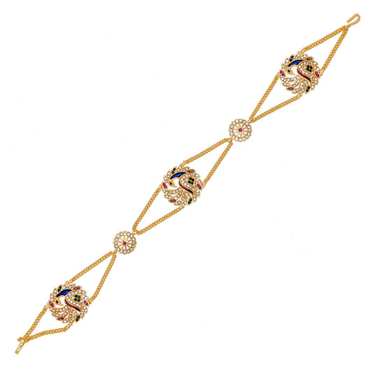 Rajputi Borla Mangtikka studded with Pearl Stone for women