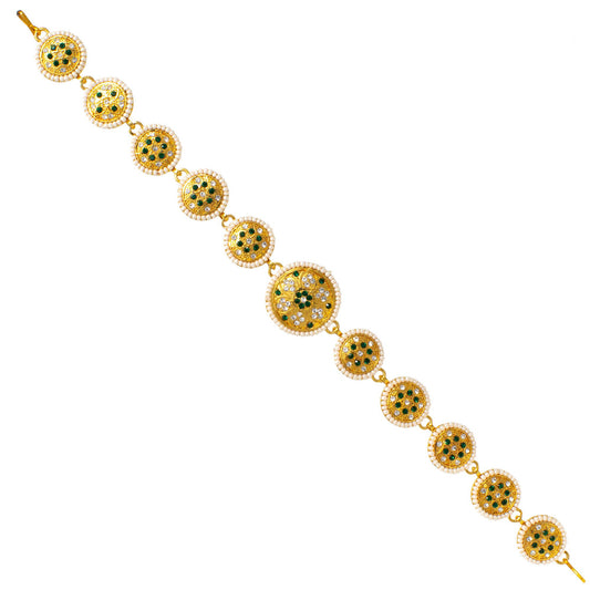 Ethnic Rajputi Rajasthani Mathapatti Kundan Pearl For Women