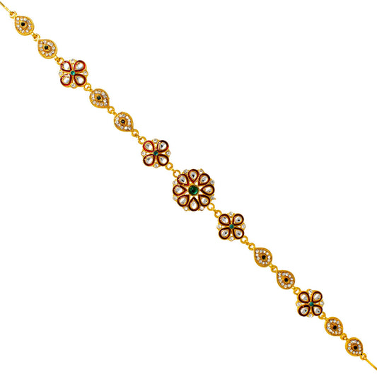 Ethnic Rajputi Rajasthani Mathapatti Kundan Pearl For Women