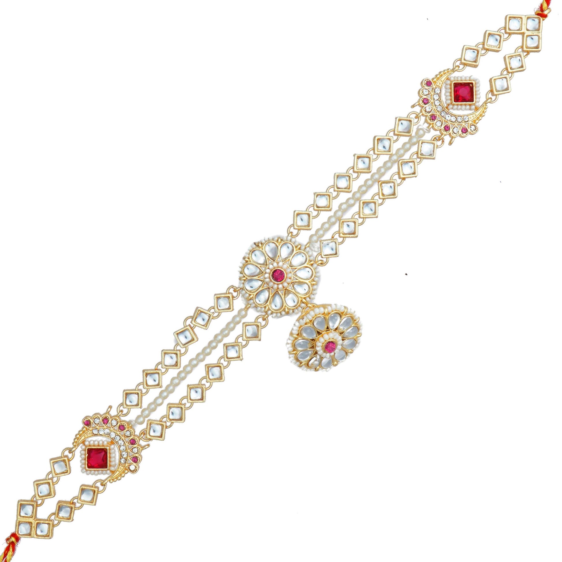 Ethnic Shishful Rajasthani Mathapatti Kundan Pearl For Women