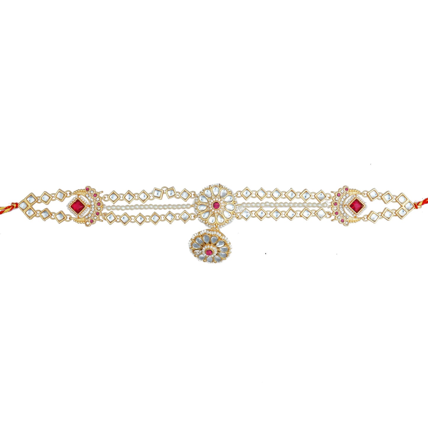 Ethnic Shishful Rajasthani Mathapatti Kundan Pearl For Women