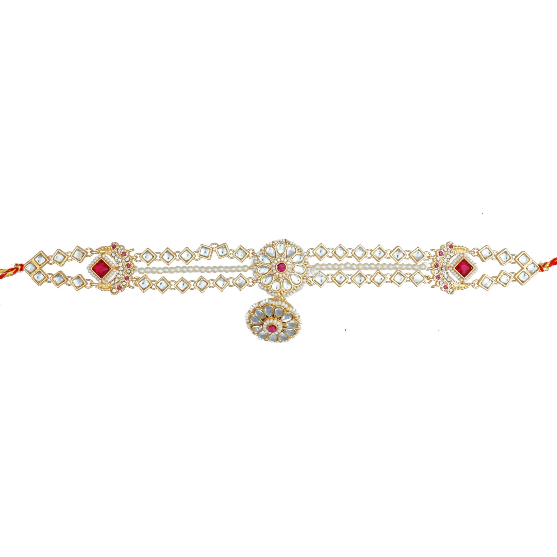 Ethnic Shishful Rajasthani Mathapatti Kundan Pearl For Women