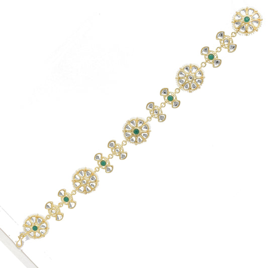 Rajputi Borla Mangtikka studded with Pearl Stone for women