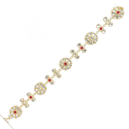 Rajputi Borla Mangtikka studded with Pearl Stone for women