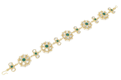 Rajputi Borla Mangtikka studded with Pearl Stone for women