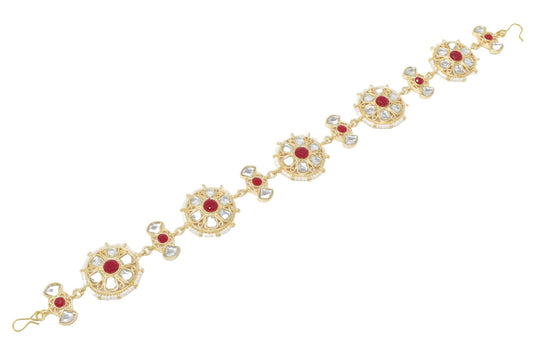 Rajputi Borla Mangtikka studded with Pearl Stone for women