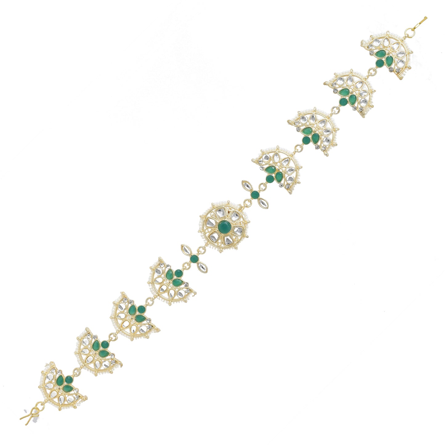 Rajputi Borla Mangtikka studded with Pearl Stone for women