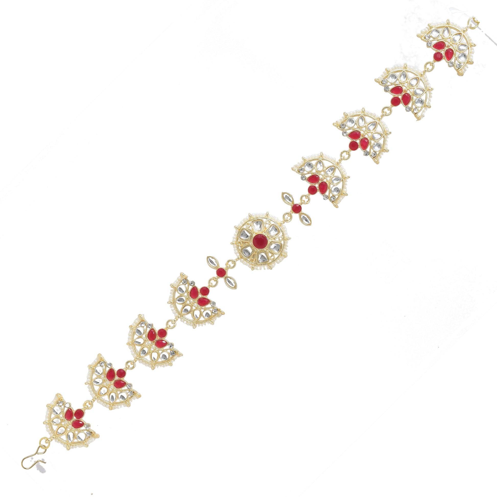 Rajputi Borla Mangtikka studded with Pearl Stone for women