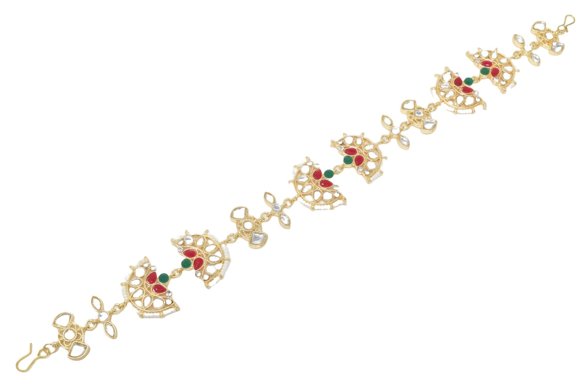 Rajputi Borla Mangtikka studded with Pearl Stone for women