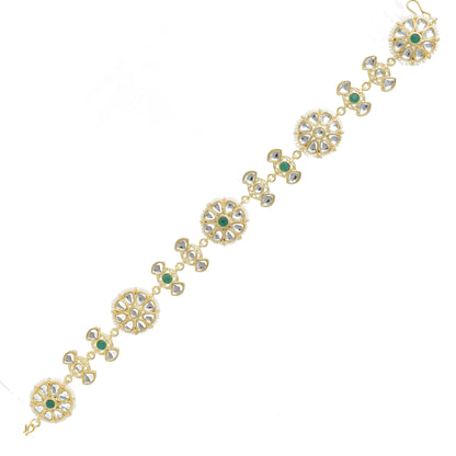 Rajputi Borla Mangtikka studded with Pearl Stone for women