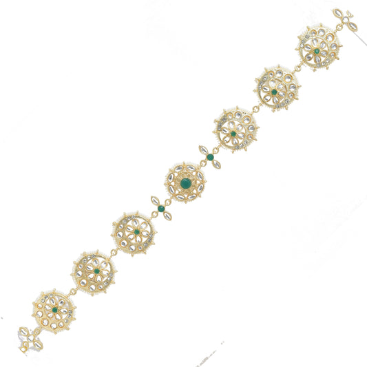 Rajputi Borla Mangtikka studded with Pearl Stone for women