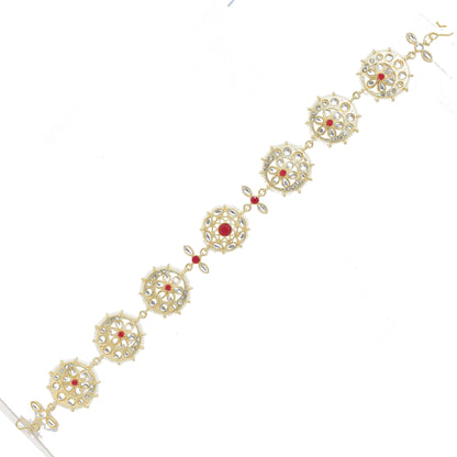 Rajputi Borla Mangtikka studded with Pearl Stone for women