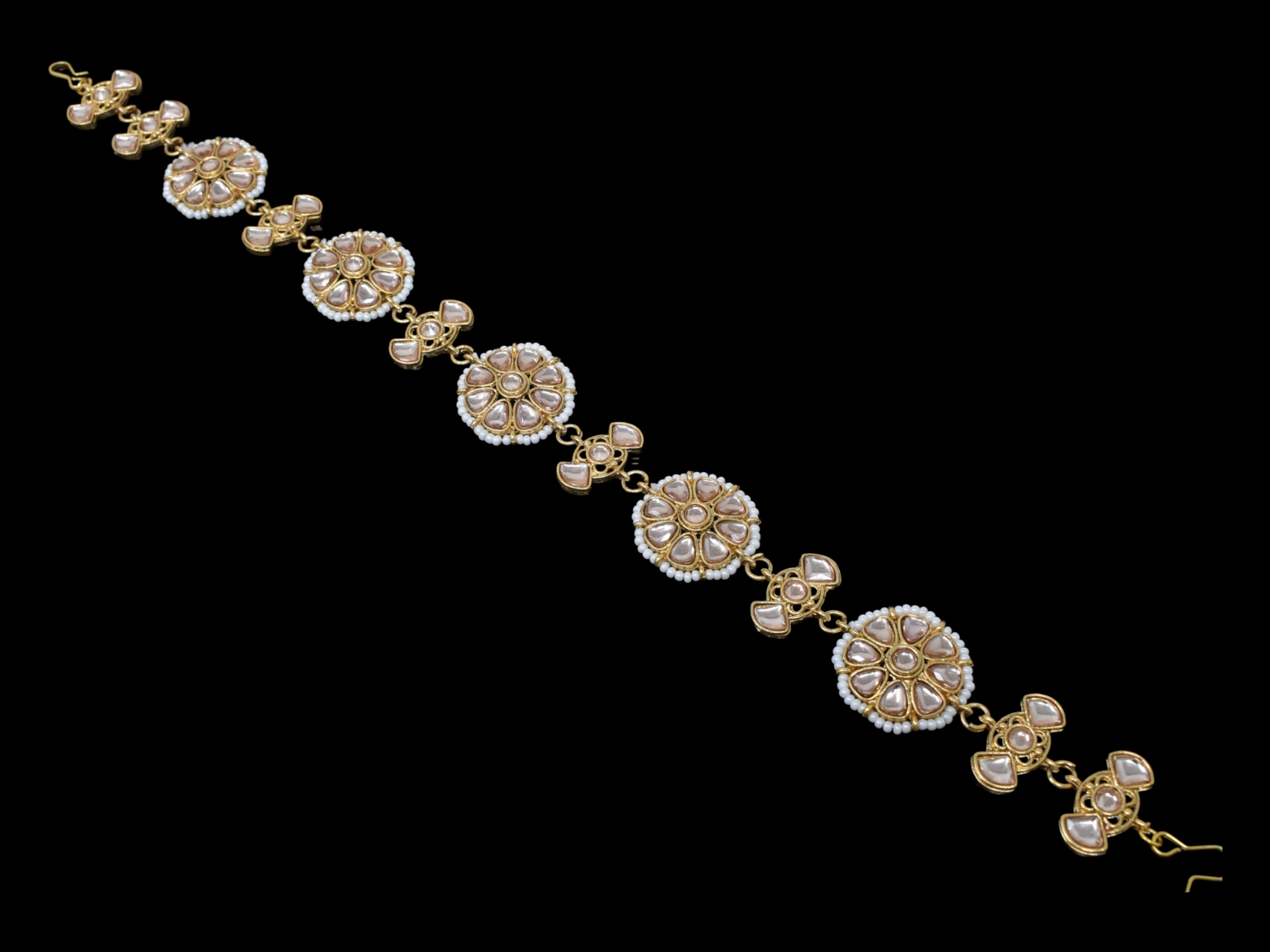 Traditional Indian Mathapatti - Gold Plated with Gemstones for Weddings & Special Occasions