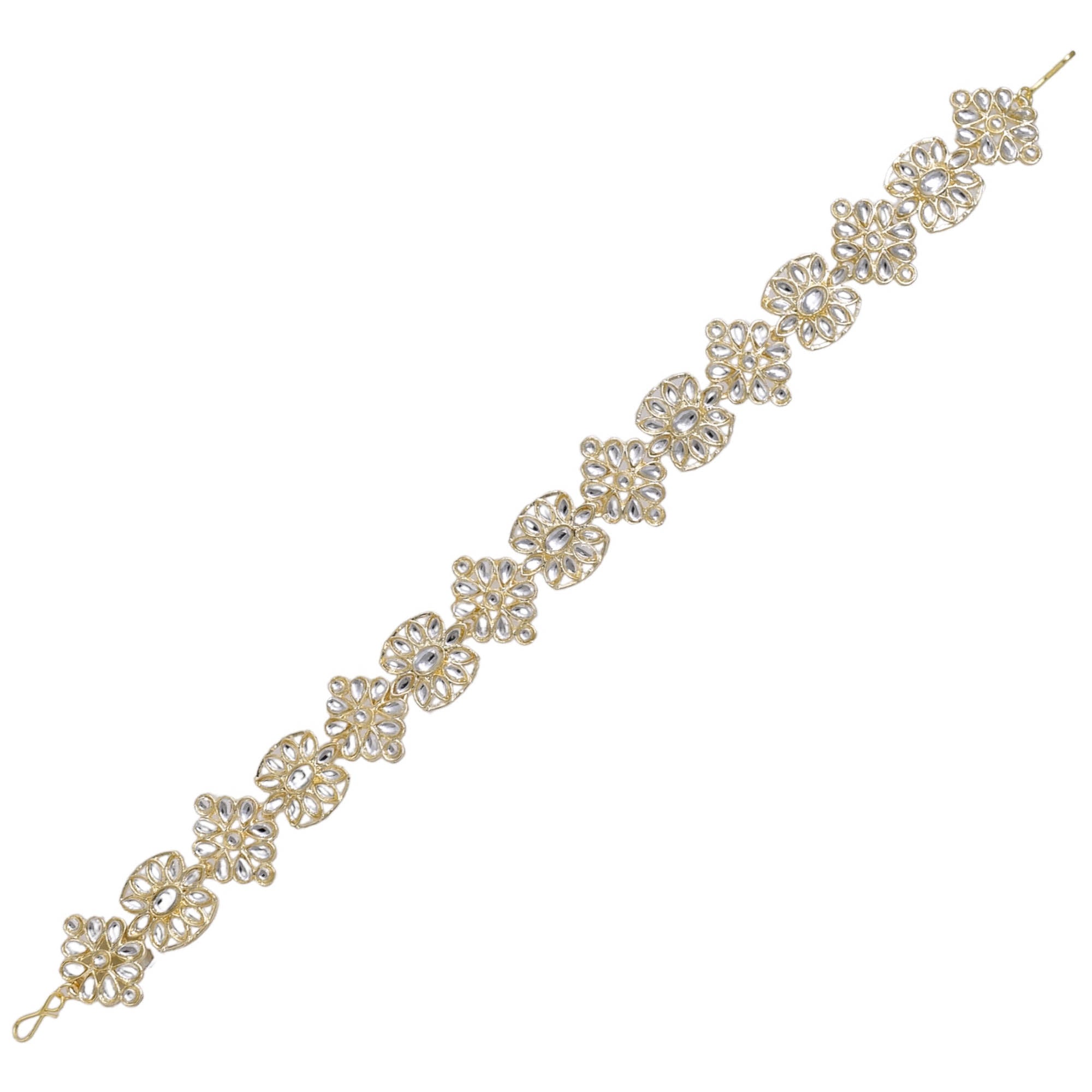 Elegant Gold Mathapatti - Traditional Indian Head Ornament for Weddings & Special Occasions