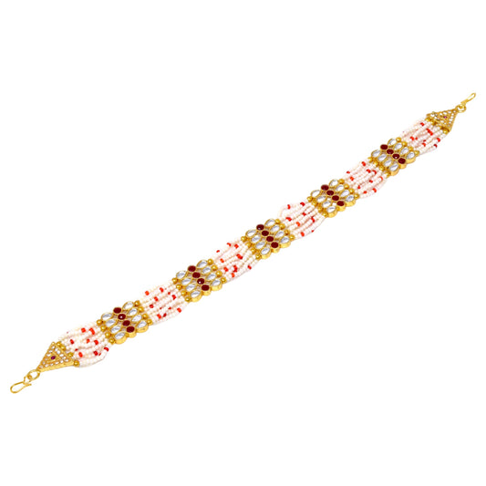 Elegant Gold Mathapatti - Traditional Indian Head Ornament for Weddings & Special Occasions