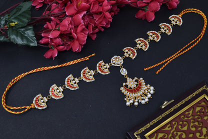 Ethnic Shishfool Rajputi Mathapatti Kundan Pearl For Women