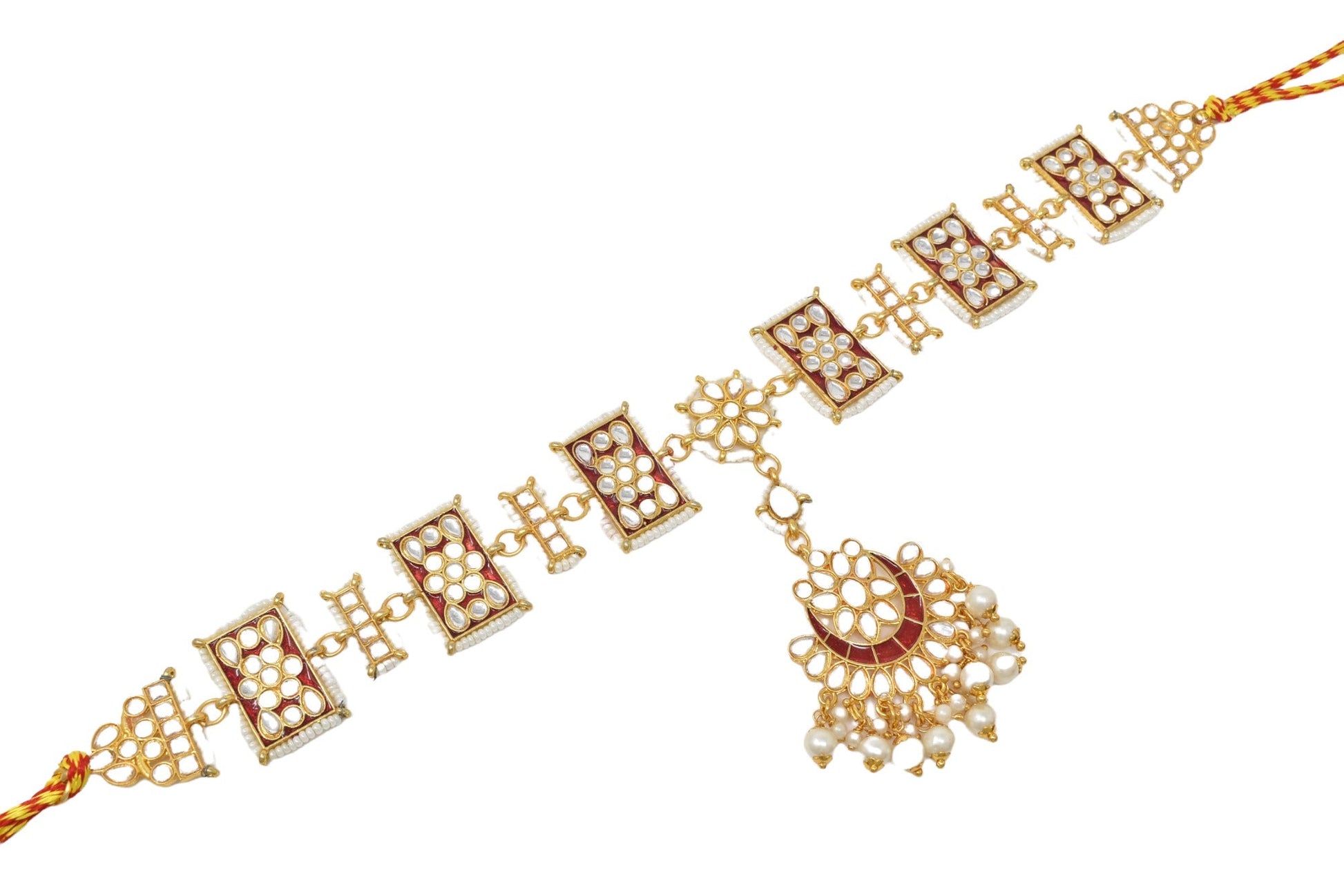 Rajputi Borla Mangtikka studded with Pearl Stone for women