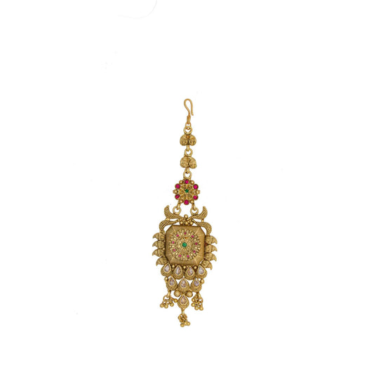 Rajputi  Mangtikka studded with Pearl Stone for women