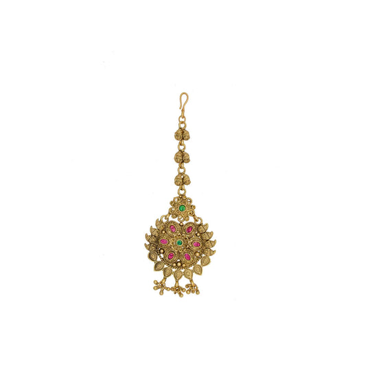 Rajputi  Mangtikka studded with Pearl Stone for women