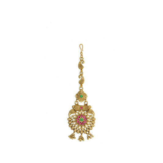 Rajputi  Mangtikka studded with Pearl Stone for women