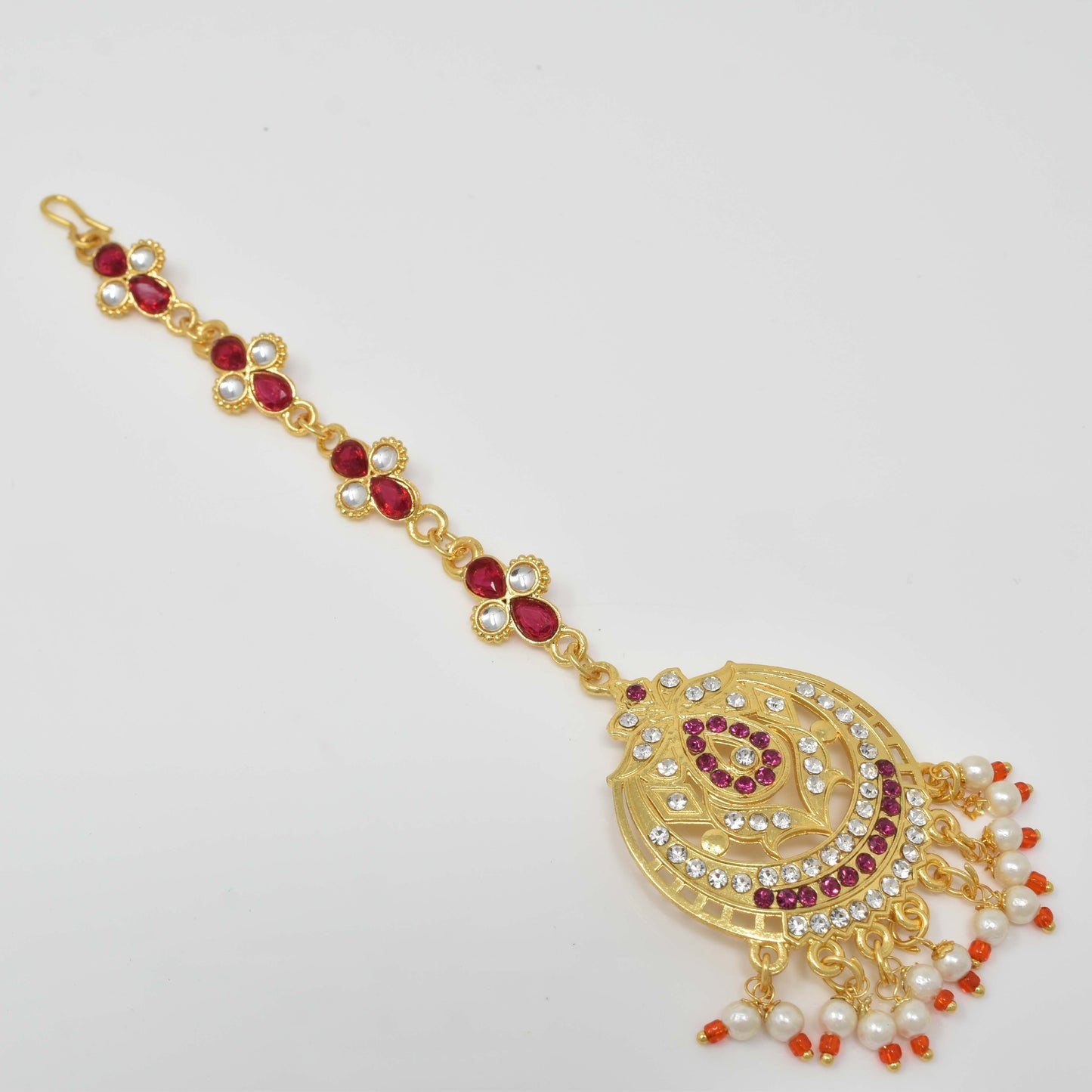 Rajputi Borla Mangtikka studded with Pearl Stone for women