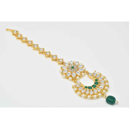 Rajputi Borla Mangtikka studded with Pearl Stone for women