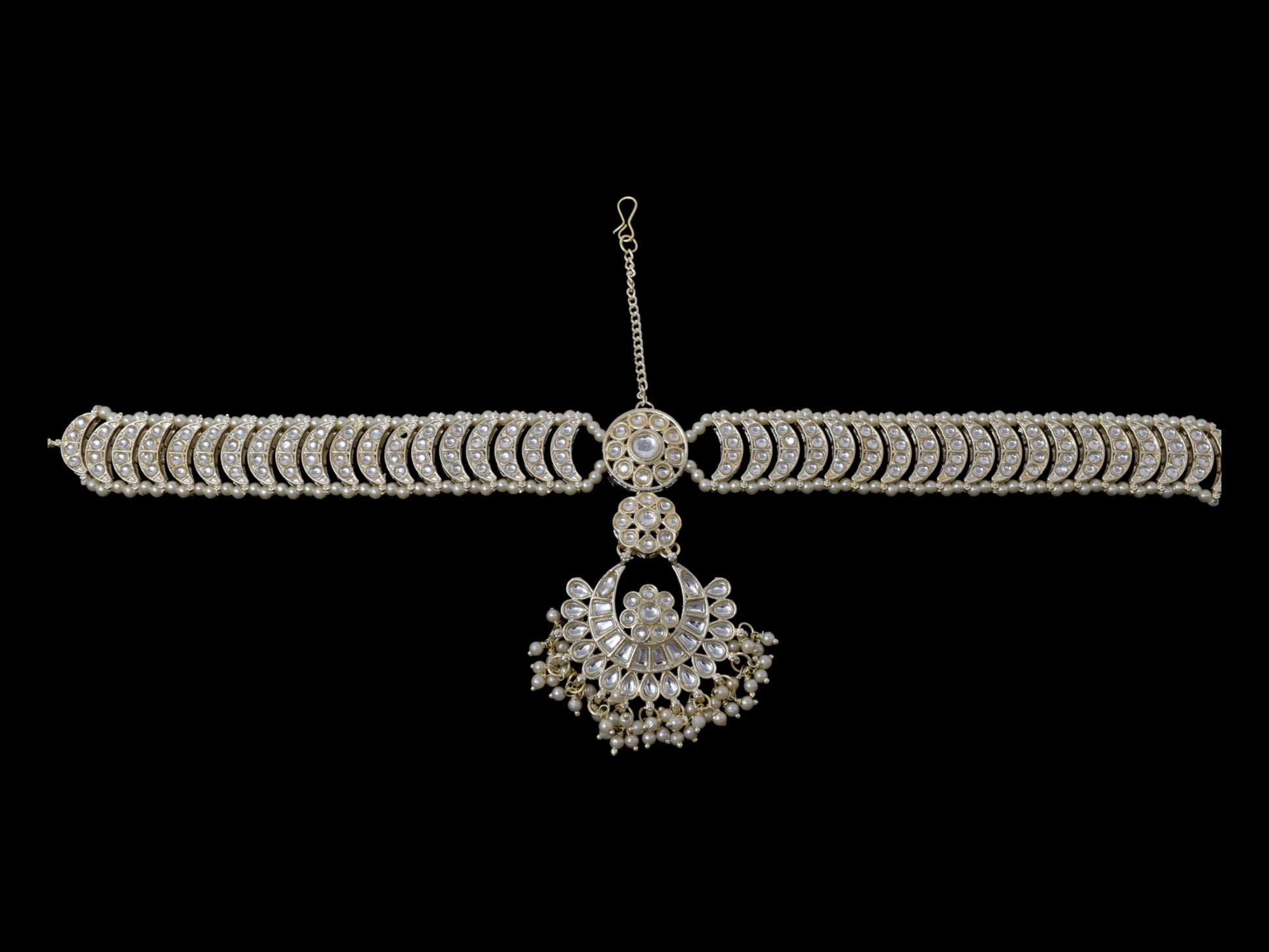 Traditional Indian Mathapatti - Gold Plated with Gemstones for Weddings & Special Occasions