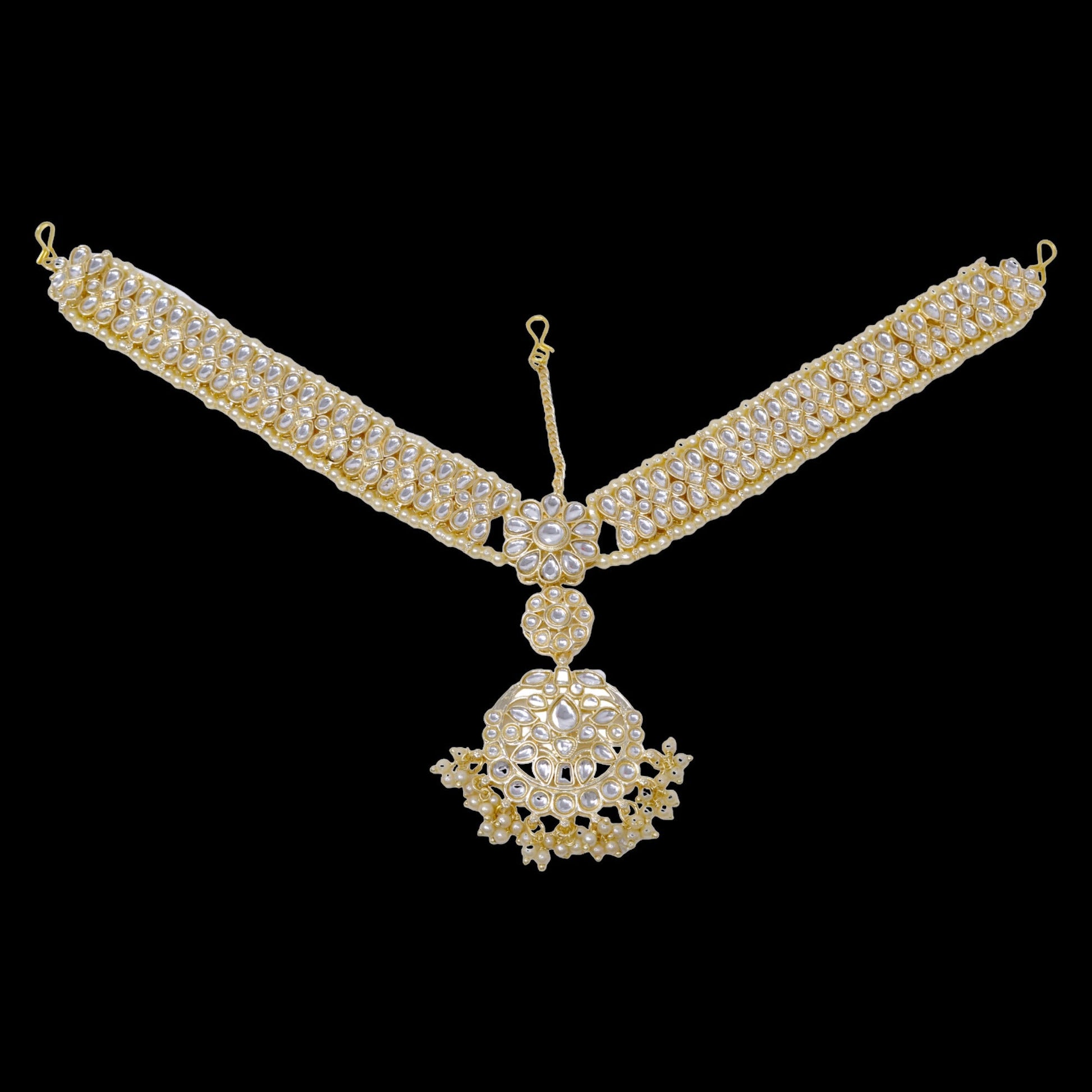 Traditional Indian Mathapatti - Gold Plated with Gemstones for Weddings & Special Occasions