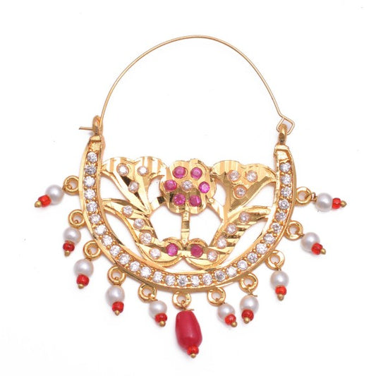  Zircon Gold-plated Plated Brass Nose Ri...