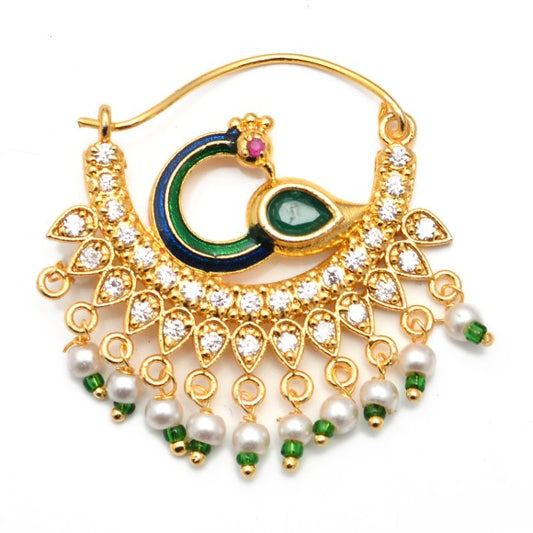 Zircon Gold-plated Plated Brass Nose Ri...
