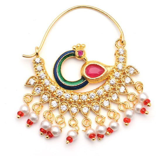  Zircon Gold-plated Plated Brass Nose Ri...